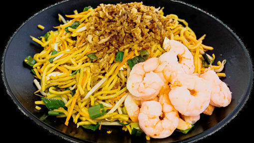 Picture of Fried noodles with king prawns